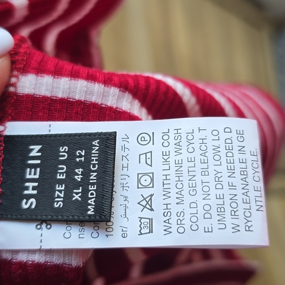 Red and white striped dress - Picture 3 of 4